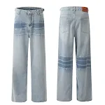 Men's Gradient Denim Straight-leg Pants Stylish and comfortable jeans, perfect for a casual and fashionable look, versat — photo 4