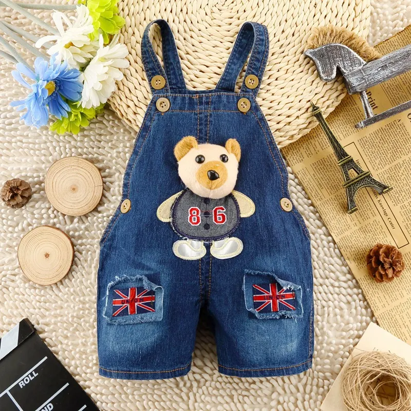 Title 2, Childrens Summer Denim Overalls Comfortable an...