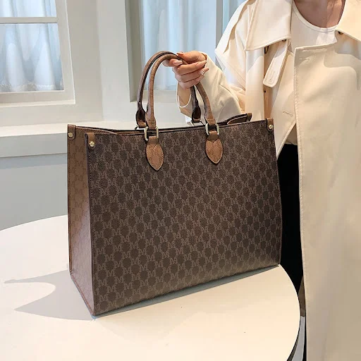 Title 1, Large Capacity Retro Single Shoulder Tote Bag f...