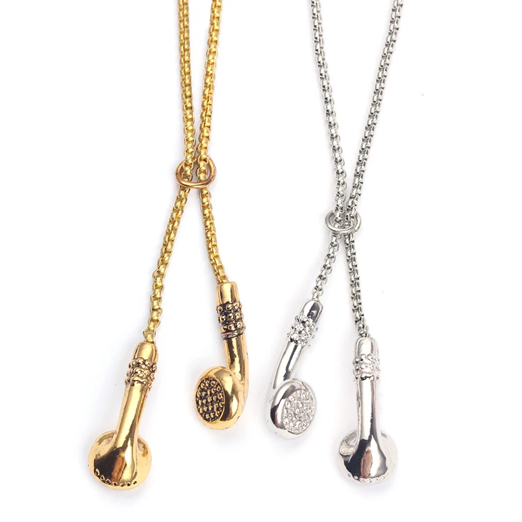 Pingente de fone de ouvido em liga Desfrute de suas músicas com estilo. Design elegante, leve e durável para uso diário. Conforto e qualidade sonora. — foto 2