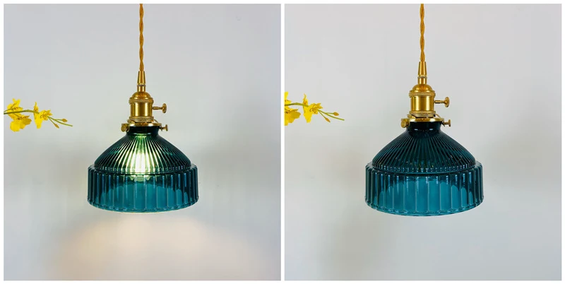 Title 2, Nordic Retro Brass Glass Chandelier. Illuminate...