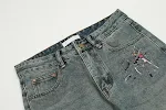 Men's Splashed Ink Straight Jeans, offering a modern and stylish look. Comfortable fit, perfect for everyday wear with a — photo 15