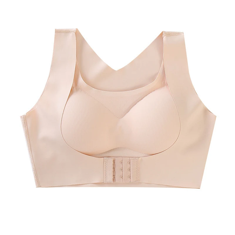 Women's traceless front button underwear bra, offering invisible comfort and support, easy to put on and take off, perfe — photo 1