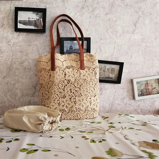 Title 1, Korean Style Beautiful Lace Shoulder Bag for Wo...