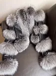 Elegant Bright Patent Leather Pattern Sheepskin Fashion Short Fox Fur Coat, offering a sophisticated and stylish outerwe — photo 6
