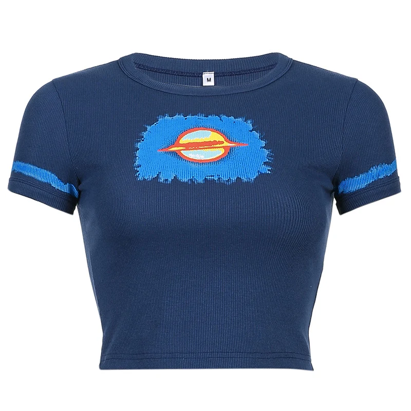 T-shirt de camisa de fundo de contraste de impressão digital com borda de cor contrastante — foto 22