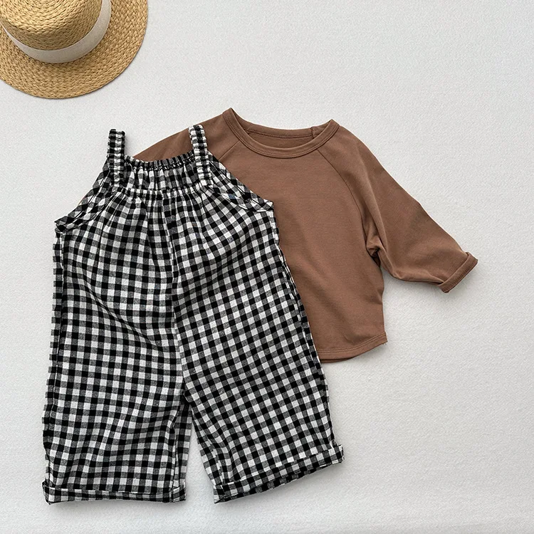 Title 10, Lichtgewicht geruite jumpsuit voor meisjes, sch...