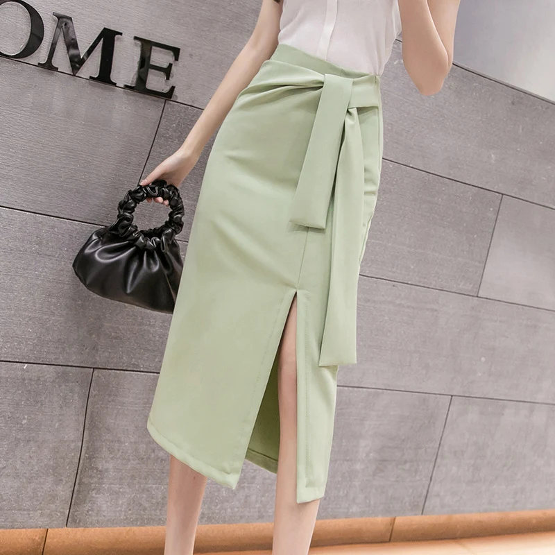 Title 2, Slit lace skirt for a stylish and feminine look...
