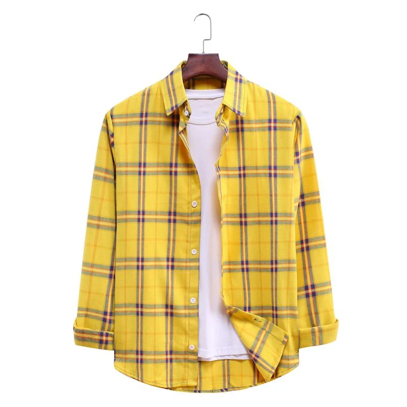 Men's Plaid Casual Lapel Long-sleeved Shirt. Comfortable and stylish, perfect for everyday wear and versatile enough for — photo 11