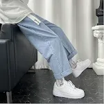 Jeans rectos holgados de verano para hombre Todo a juego Ajuste relajado y transpirable Pantalones de mezclilla cómodos y versátiles para el calor — foto 12