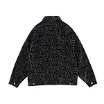 Men's Leopard Print Jacket Loose Lapel Workwear Denim, a comfortable and stylish choice for work or casual wear, a uniqu — photo 3
