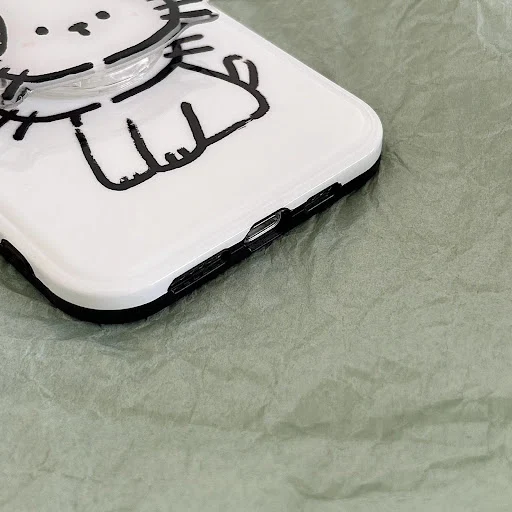 Title 1, Anti-fall Simple Strokes Puppy Phone Case, prot...