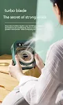 Portable USB Rechargeable Air Conditioning Desk Fan with Misting, Air Cooler, Humidifier, and 3 Wind Speeds for Cooling — photo 24