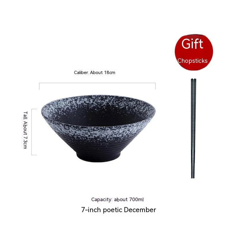 Household Ceramic Large Ramen Bowl Tableware Set. Enjoy delicious soups and noodles at home with this durable and stylis — photo 25