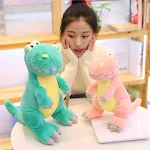 Boneca de Dinossauro Tiranossauro Rex de Natal, o presente perfeito para crianças. Pelúcia macia, ideal para abraçar e brincar. — foto 5
