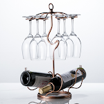 Upside down wine glass rack decoration, European creative wine glass hanging rack. Stylish and practical solution for wi — photo 2