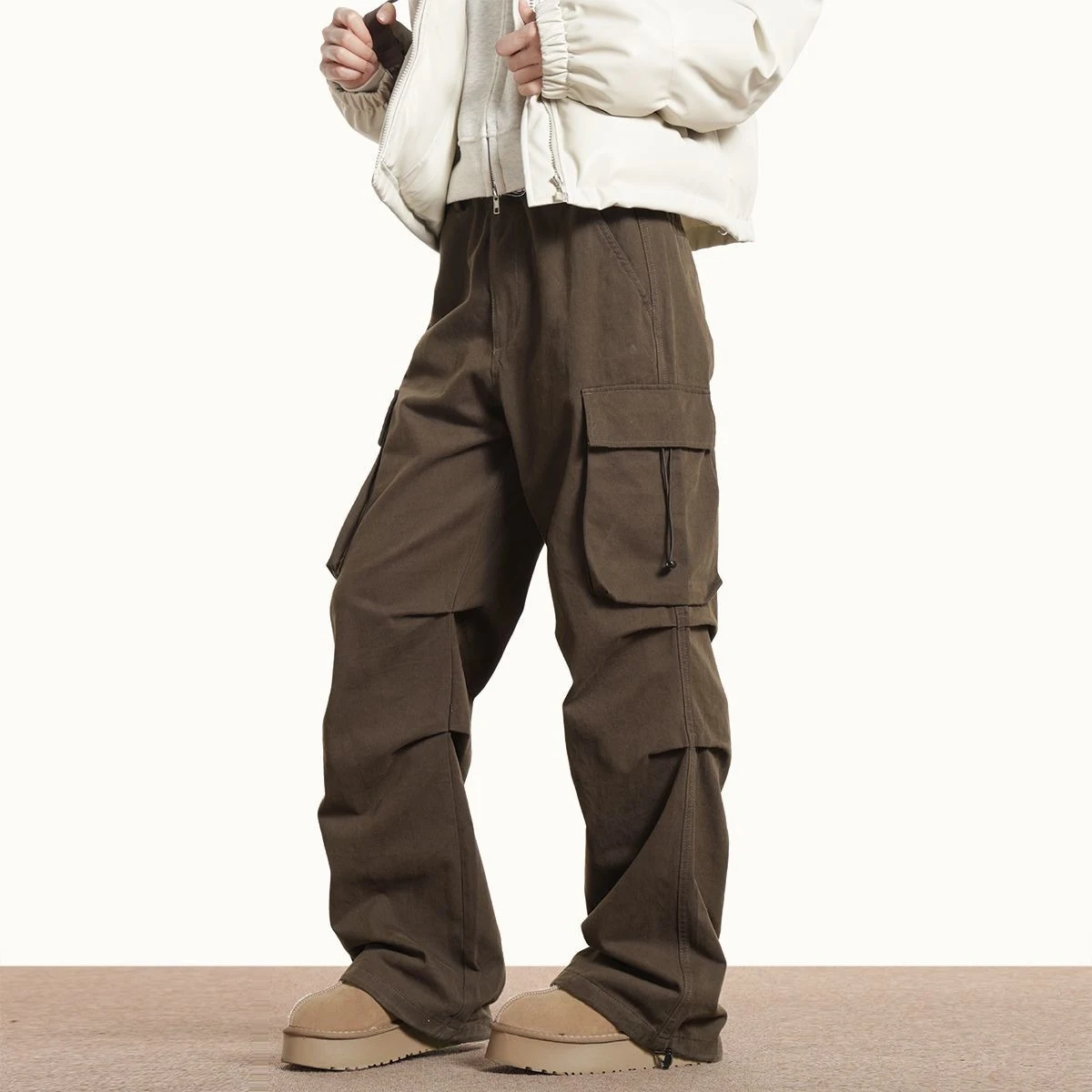 Large Pocket Overalls Men And Women Baggy Straight Trousers. Comfortable, spacious and stylish, perfect for everyday wea — photo 13