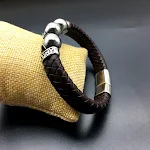 Bracelet Hip Hop Rock Homme Tête de Mort Noir Marron, un bijou masculin audacieux pour affirmer votre style urbain et rock'n'roll. — photo 6