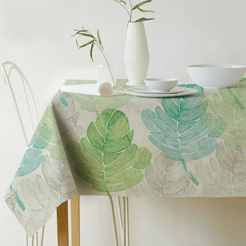 Title 4, Norse Style Green Plant Leaf Tablecloth Elevate...