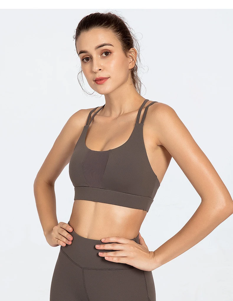 Title 12, Soutien-gorge de sport froncé antichoc pour fem...