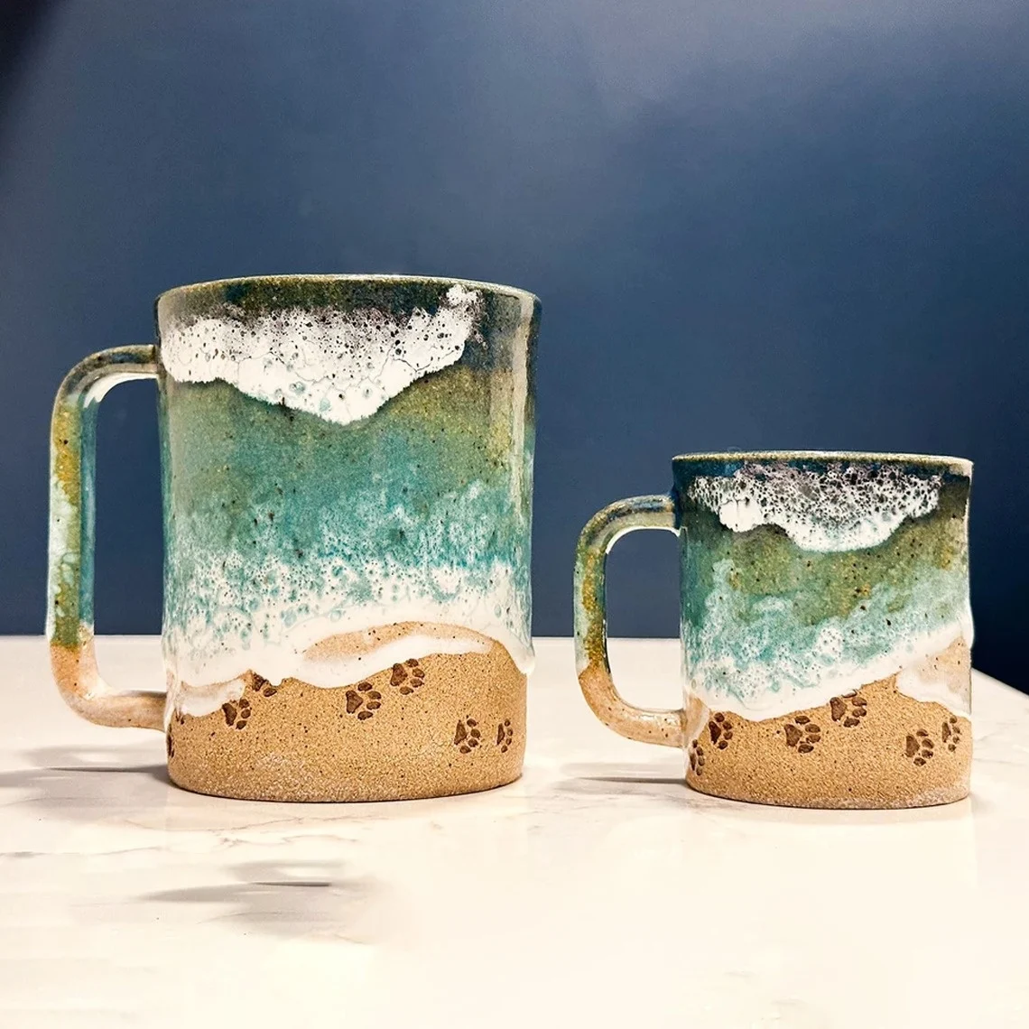 Title 5, Ocean Coastline Mug Coffee Cup Creative Cup, en...