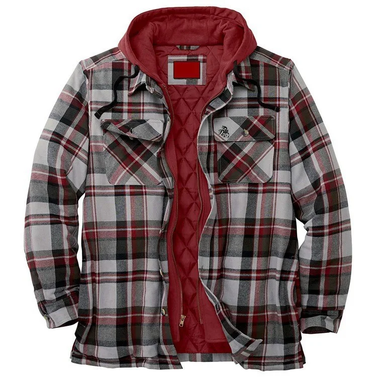 Men's Thickened Cotton-padded Coat, Loose Hooded Polyester Jacket, perfect for winter warmth and comfort. A stylish and — photo 21
