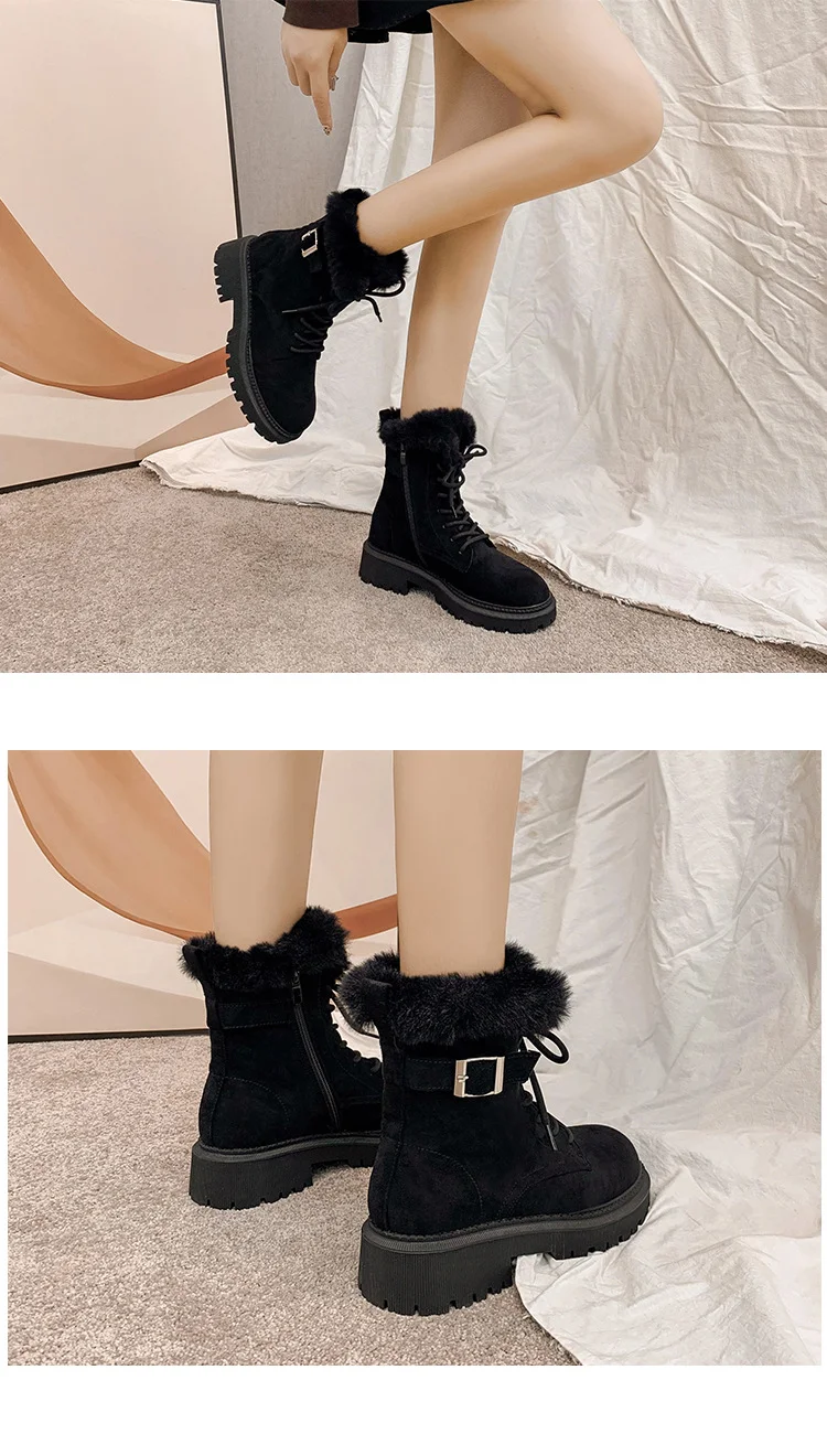 Title 2, Womens Martin Boots Round Toe Suede Short, sty...