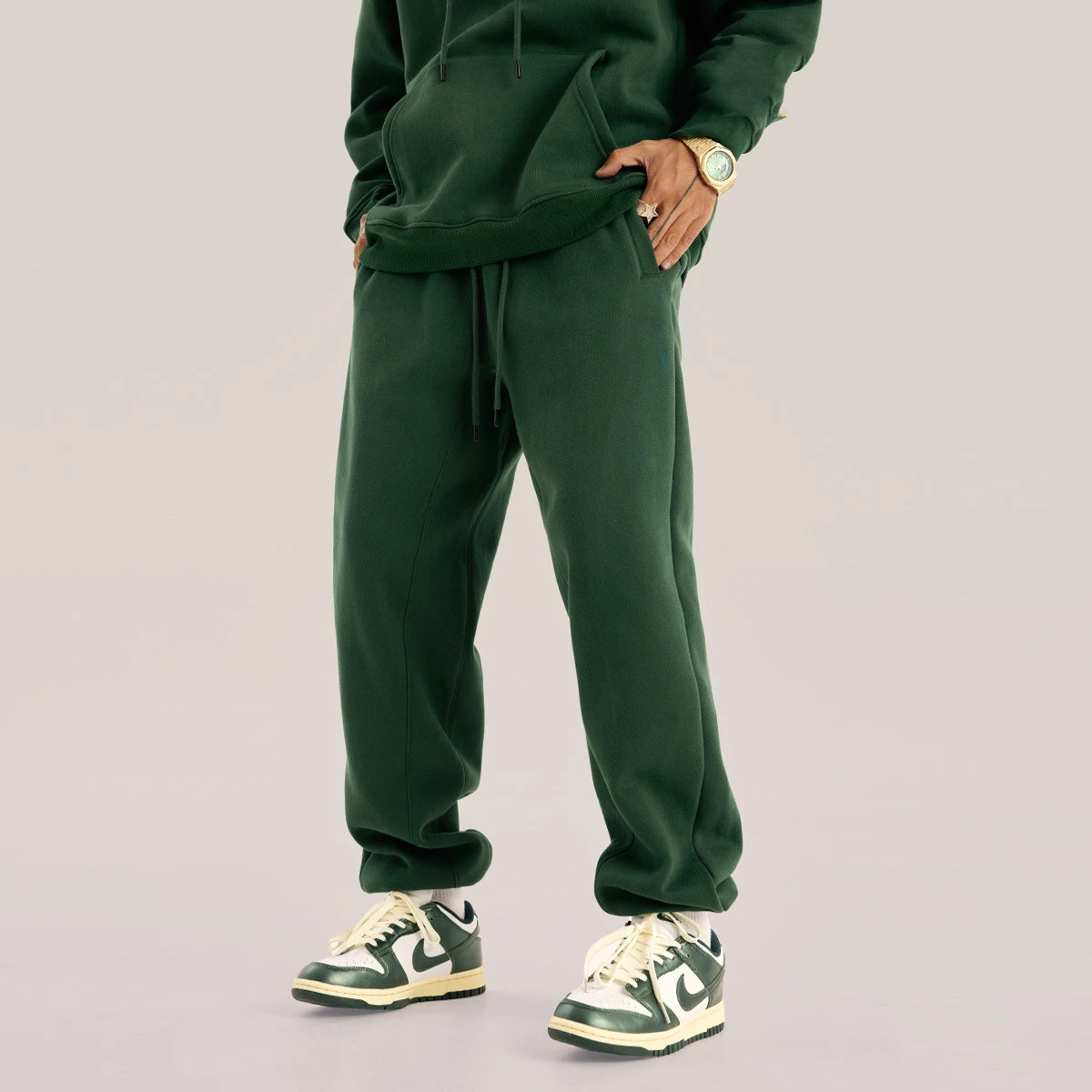 Men's Solid Color Casual Fleece Sweatpants American Fashion Brand Comfortable and stylish everyday wear sweatpants for m — photo 21