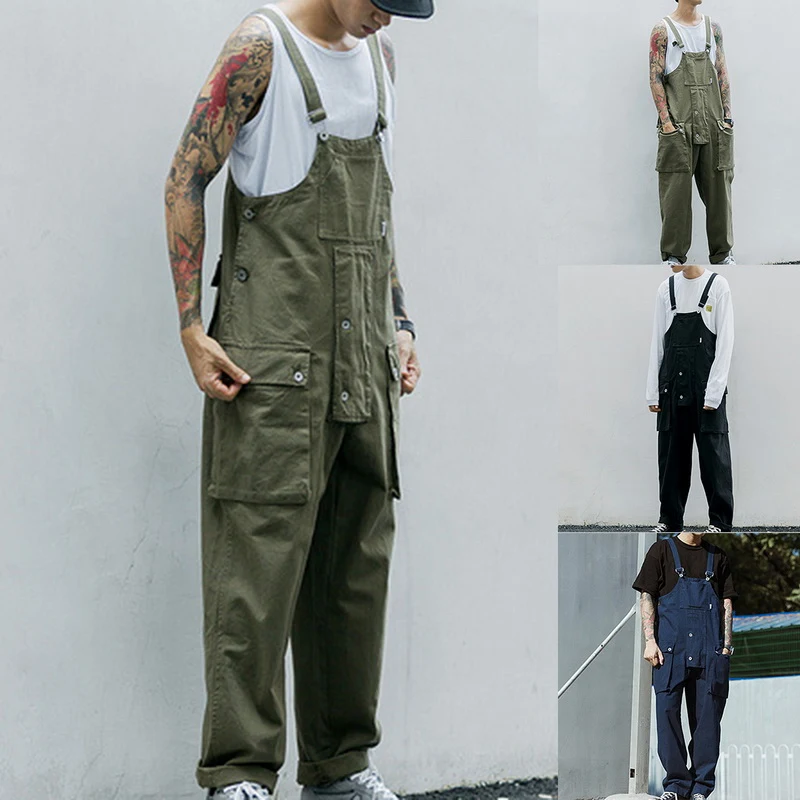 Title 1, Retro wide-leg straight sling work pants offer ...