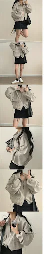 Title 7, Lockere kurze Jacke mit doppelten Taschen, Reiß...