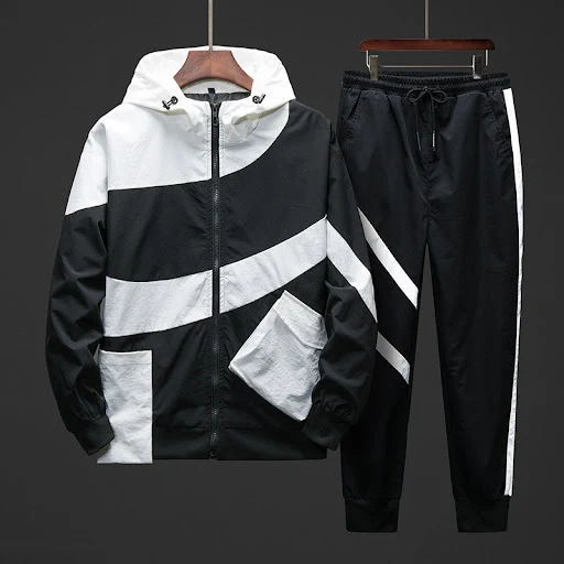 Title 2, Mens spring and autumn sports jacket suit, fea...