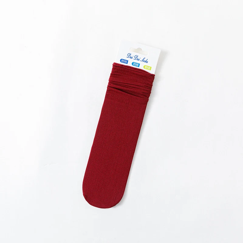 Title 7, Ladies Velvet Solid Color Loose Mouth Socks, so...