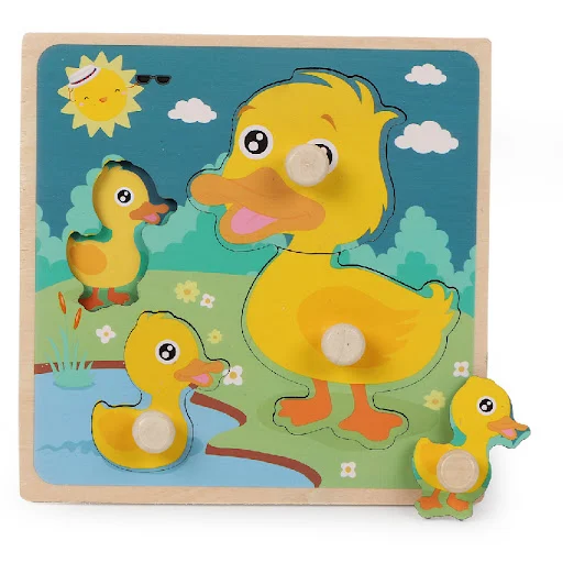Title 2, Wooden Childrens Dowel Pin Puzzle Board Toys, ...