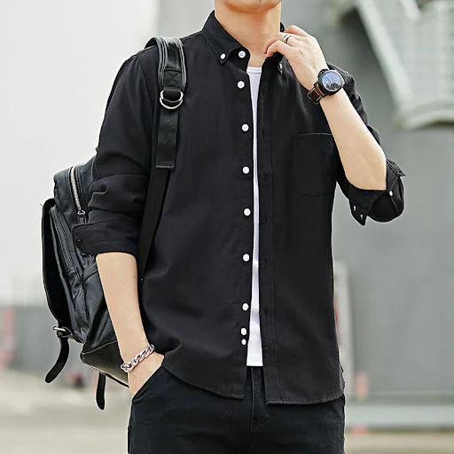 Title 3, Casual Loose Cardigan Cotton Solid Color Long-S...