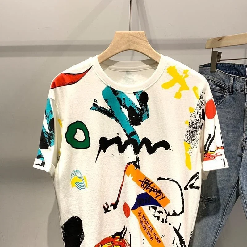 Men's Creative Printing All-match Short Sleeve T-Shirt. Versatile and easy to style, perfect for a modern casual look. A — photo 4