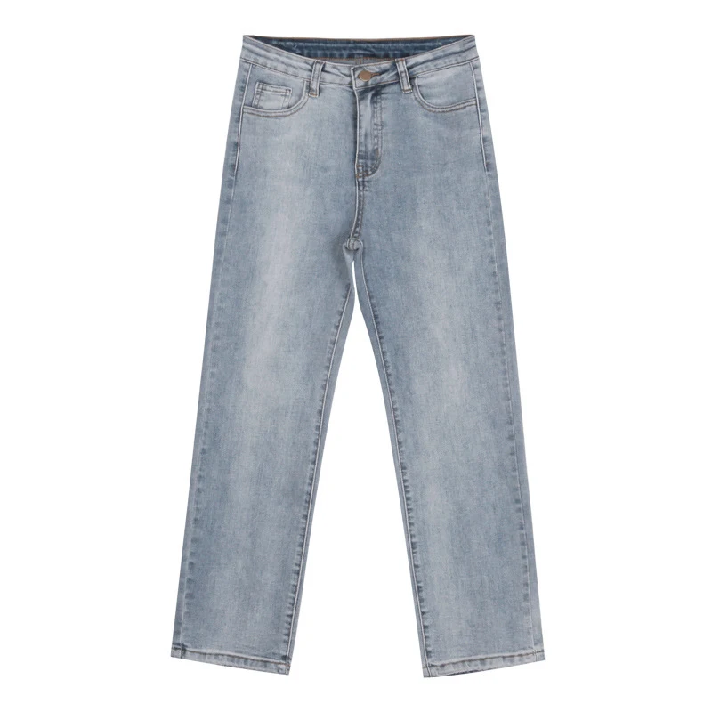 Pantaloni estivi coreani larghi, slim, a vita alta, dritti, cropped, per un look fresco e alla moda in estate — foto 5