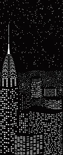 Title 5, Hollow Curtain Starry Sky New York London City ...