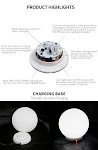 Lawn Lamp Floor Light with Remote Control, LED Luminous Ball, 16 Colors Outdoor Landscape Lamp. Illuminate your garden w — photo 3