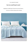 Pure Color Cool Silk Summer Blanket, Airy Cover, Single Double. Machine Washable Summer Quilt. Experience cool comfort o — photo 2