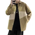 Men's Shirt Long Sleeve Stitching Loose Casual Jacket Comfortable and Stylish Everyday Wear Perfect for Casual Outings V — photo 5