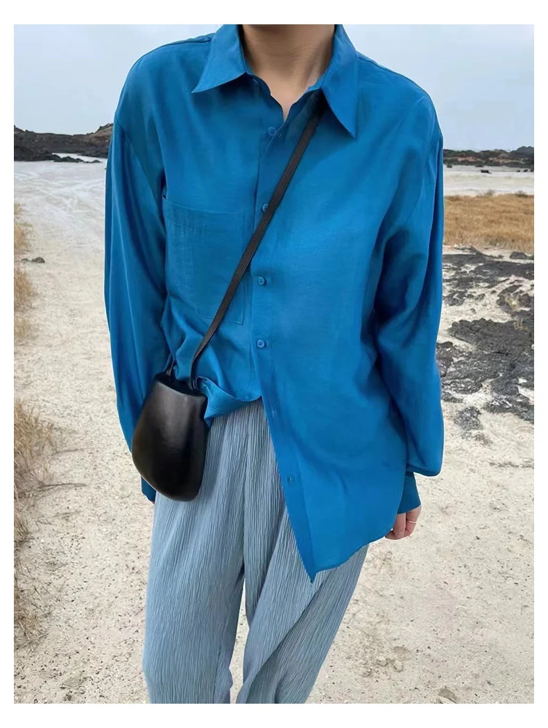 Title 5, Womens Temperament Solid Color Commuter Tencel...
