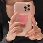 Capinha de celular Fashion Love Bracket, proteção com estilo e suporte para mãos livres, ideal para selfies e videochamadas, mais conforto. — foto 4