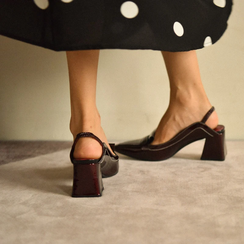 Title 5, Escarpins bordeaux à talons hauts, élégants et ...