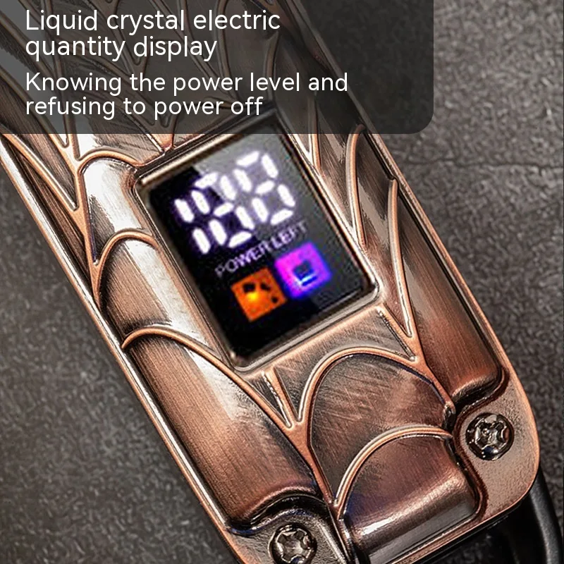 LCD Dijital Ekranlı Yüksek Güçlü Erkek Elektrikli Saç Kesme Makinesi. Net ve kolay bir kesim için tasarlanmıştır. — Fotoğraf 11