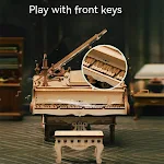 Piano de madeira DIY Montado Blocos de construção tridimensionais Caixa de música Crie melodias Construa e divirta-se Aprenda tocando. — foto 9
