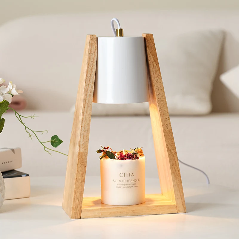 Title 5, Japanese Style Log Fusion Candle Lamp Indoor. C...