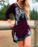 Women's Fashion Print Round Neck Dress — photo 6