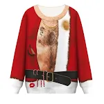 Suéter navideño de hombre con estampado digital 3D de cuello redondo, moda festiva y comodidad para celebrar la Navidad con estilo. — foto 5