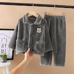 Kinderflanellen pyjama Coral Velvet, zacht en comfortabel. Warme en gezellige pyjama set voor kinderen. Perfect voor een goede nachtrust. — foto 7