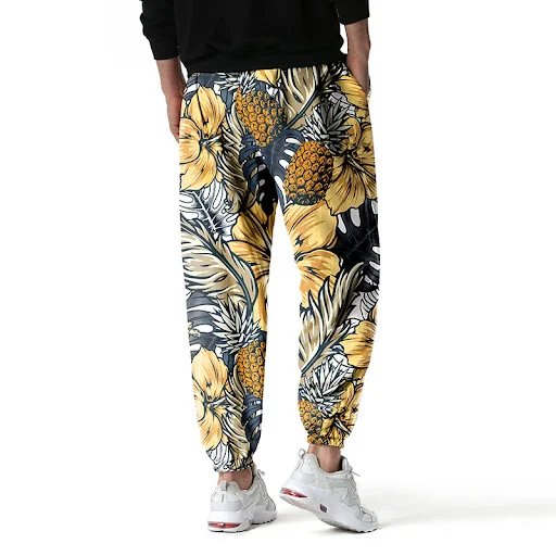 Title 17, Muške Ležerne Harem Joga Jogger Pantalone Havaj...